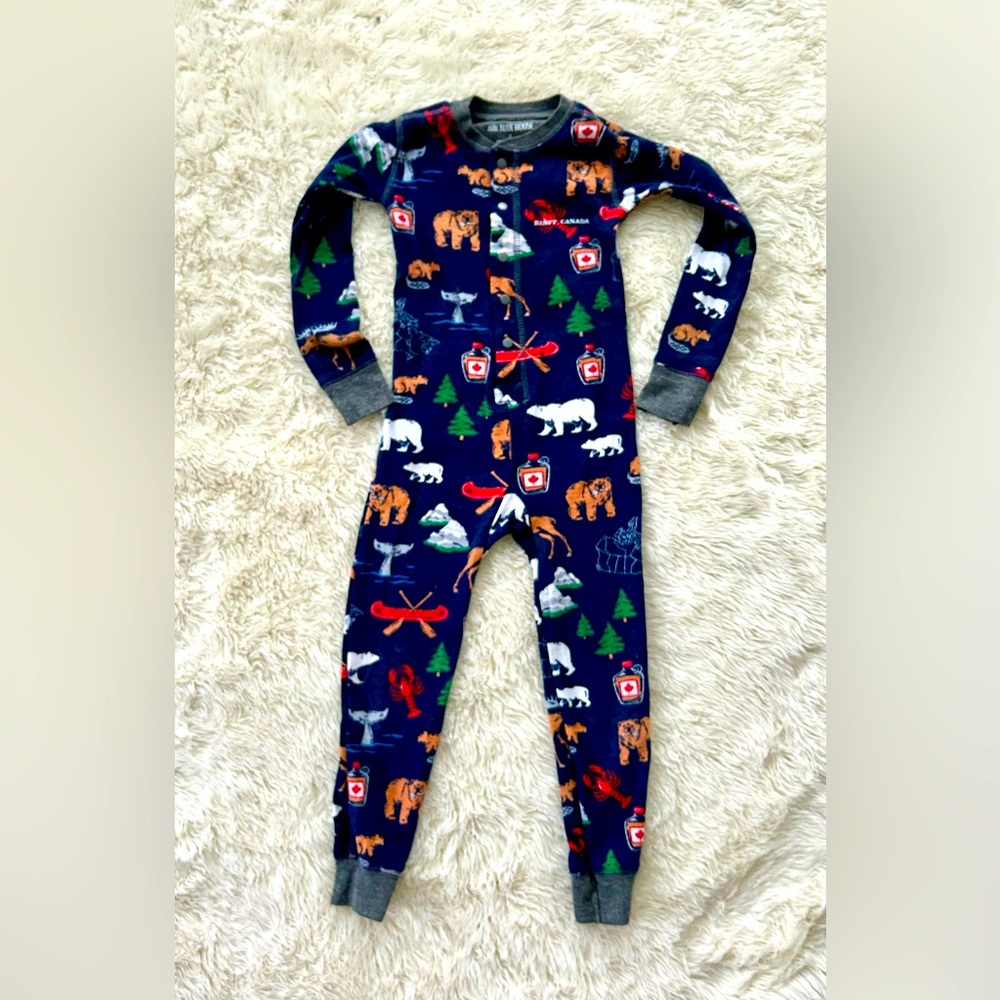 Kids Animal Print Pajamas - Blue